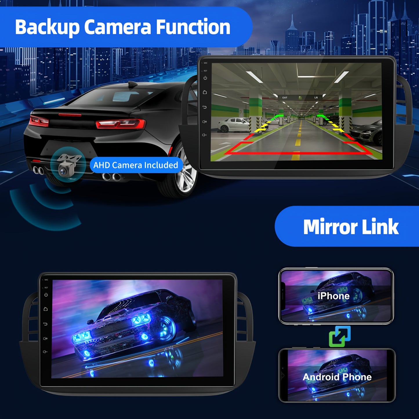 Android 14 Autosysteem – Autostereo – Multimedia Systeem – Navigatie – Autoradio – 9 Inch HD Touchscreen – Achteruitrijcamera & USB Dashcam