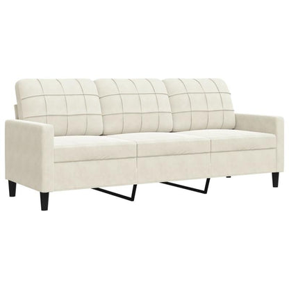 3-zits bank – hoekbank – sofa – loveseat – creme – stevig hardhouten frame – comfortabele polyurethaan kussens
