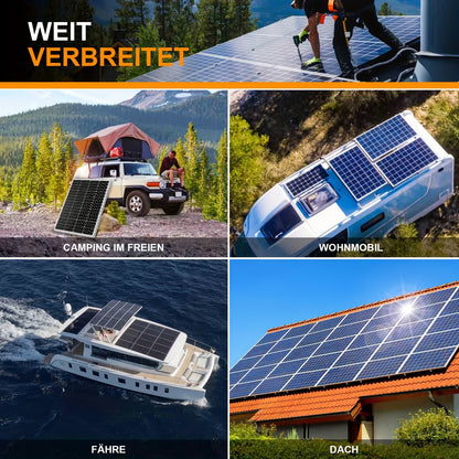 Zonnepanelen Set Camping – Zonne-Energiesysteem – Zonnepaneel Kit – Off-Grid Stroom – Camper Zonnepaneel Set – 400W Totaal Vermogen – 40A Mppt Laadregelaar Included