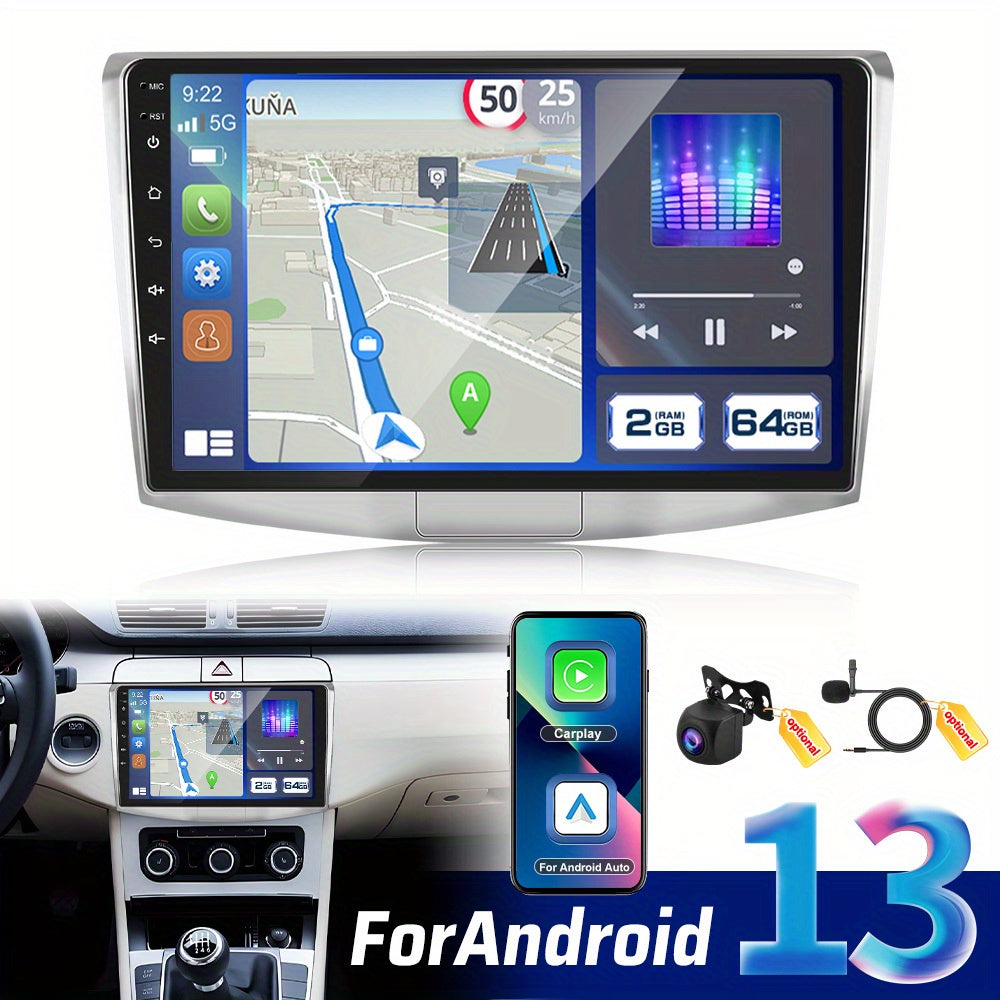 Car Radio – Autoradio – Multimedia Speler – Navigatiesysteem – Touchscreen – Voor Volkswagen Magotan/CC 2010-2014 & Passat B6/B7 2010-2015 – 10 Inch HD 2.5D Touchscreen – Draadloze CarPlay & Android Auto Met Camera En Microfoon