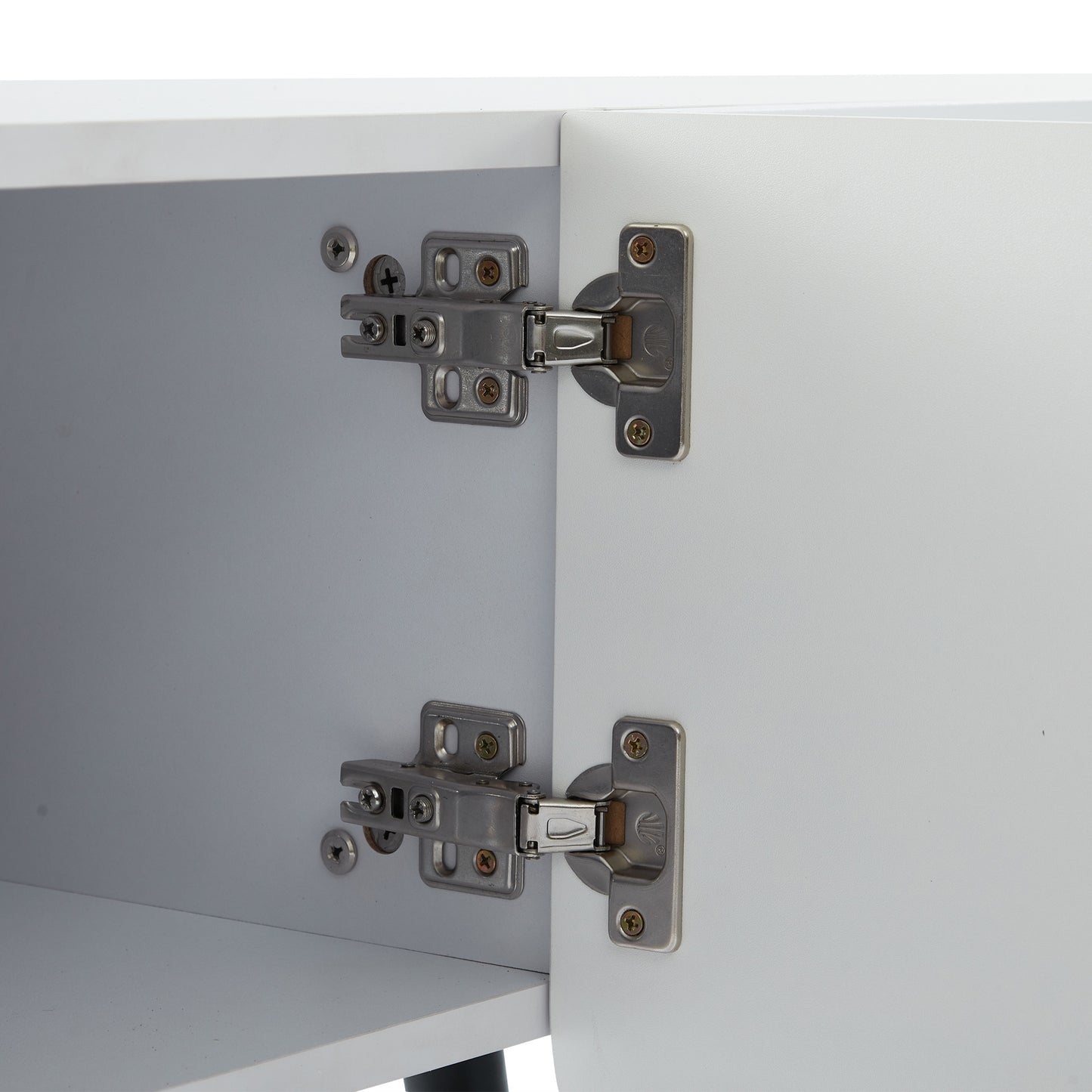 TV-Meubel – TV-Kast – Lowboard – Mediameubel – Dressoir – Modern Design – Soft-Close Deuren – Geschikt voor Tv’s Tot 80 Inch – Mat Wit Met Golvend Deurpatroon