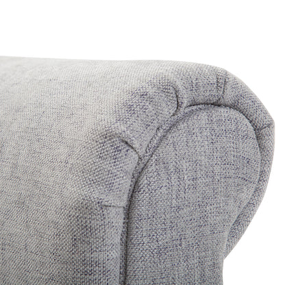 Poef – Hocker – Zitelement – Voetenbankje – Loungebank – Lichtgrijs – Gevoerd Schuim – Polyester Bekleding – 132x45,5x58 cm