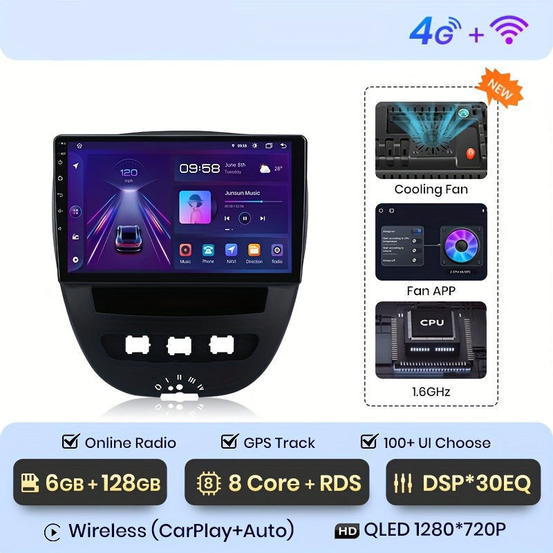 Autoradio – Multimedia Speler – 2-DIN Navigatie – Android Auto – Touchscreen – 10 Inch IPS Scherm – 4G Wi-Fi Verbinding – DSP Geluidskwaliteit