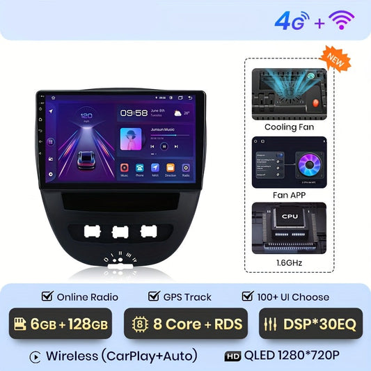 Autoradio – Multimedia Speler – 2-DIN Navigatie – Android Auto – Touchscreen – 10 Inch IPS Scherm – 4G Wi-Fi Verbinding – DSP Geluidskwaliteit