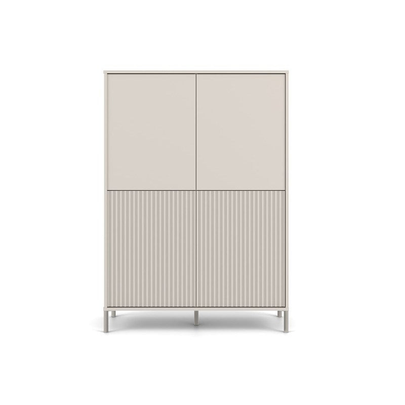 Kast – Opbergkast – Dressoir – Kastenmeubel – Slanke Kast 103,5 cm – Cashmere Kleur – TIP-ON Deuren – Handgreeploos Openen