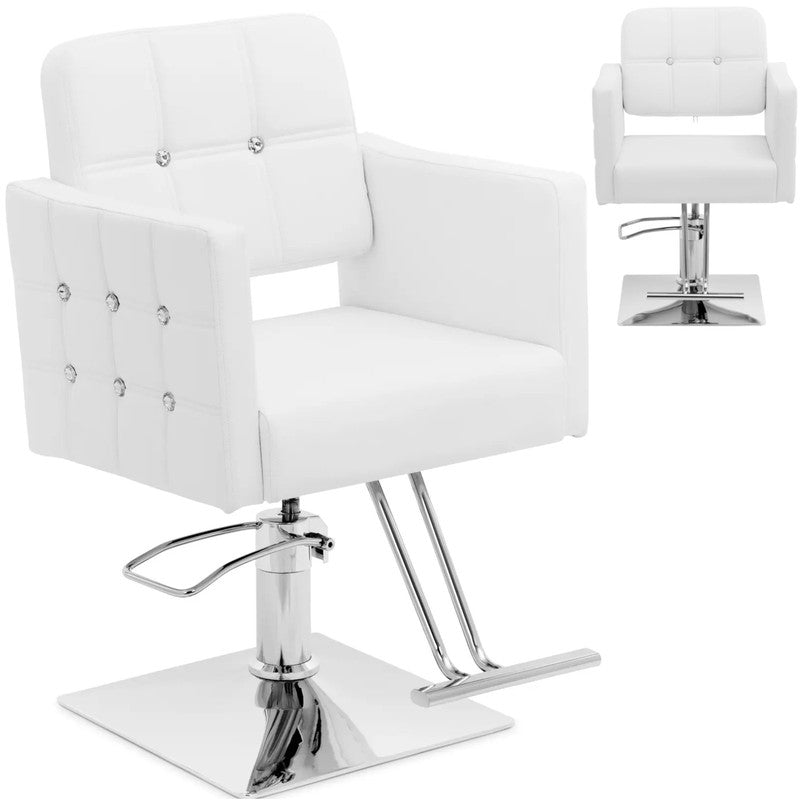 Barber Cosmetic Chair with Footrest Physa COTTAM - White - QUORE