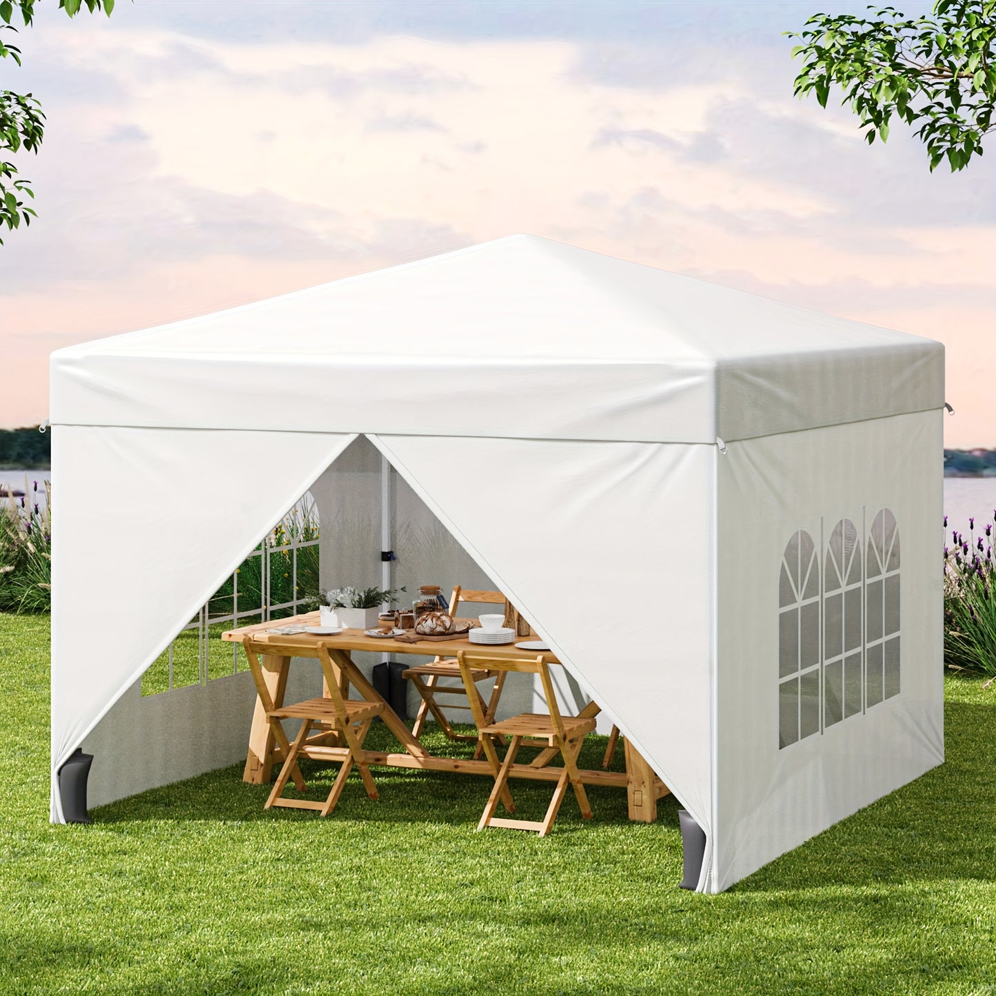 Pop-up Outdoor Canopy – Inklapbare Tent – Tuinkapper – Campingoverkapping – Strandluifel – 3x3 Meter – Verstelbare Hoogte – Stevig Stalen Frame