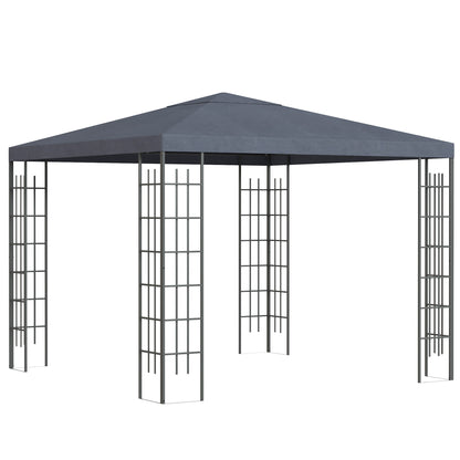 Tuinpaviljoen – Partytent – Pergola – Prieel – Tuintent – Stalen Frame – Waterafstotend Polyester Dak – 2,95 x 2,95 m – Ventilatieopeningen