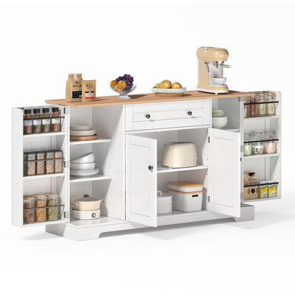 Dressoir – Buffetkast – Opbergkast – Ladekast – Kast – Ruime Indeling 138 cm – Modern Houtmateriaal Met Kantelbeveiliging