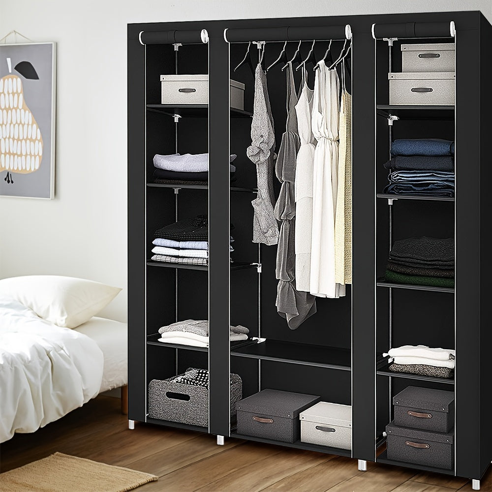 Kledingkast – Garderobekast – Stoffen Kast – Opbergkast – Garderobekast Systeem – 150x45x175 cm – Modulair & Stapelbaar – Lichtgewicht & Duurzaam