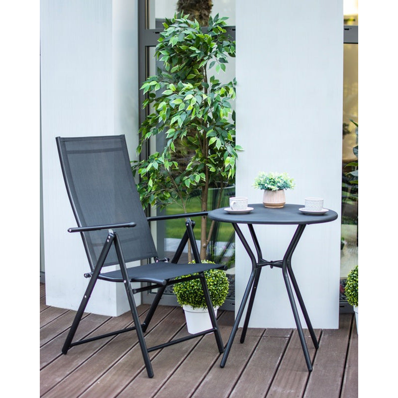 Inklapbare Tuinstoelen – Tuinstoelen – Terrasstoelen – Balkonstoelen – Strandstoelen – Set Van 4 – Aluminium Frame – Verstelbare Rugleuning