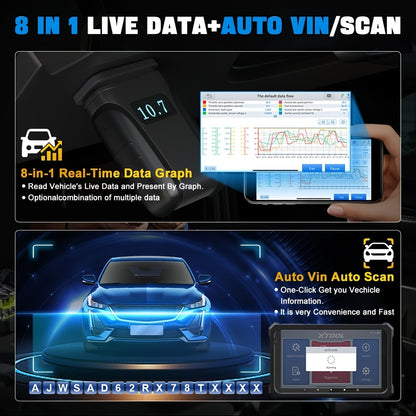 Auto Diagnose Scanner – OBD2 Scanner – Uitleesapparaat – Auto Diagnose Tool – Bi-directionele Scanner – 16+ Resetfuncties – Draadloos Met Lifetime Updates