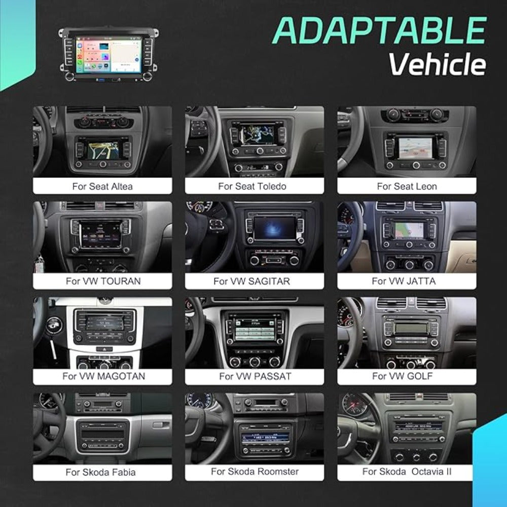 Android 15 Autoradio – Car Radio – Multimedia Systeem – Double DIN Navigatie – Auto Stereo – 7 Inch Capacitive Touchscreen – 8-Core Processor & CarPlay/Android Auto
