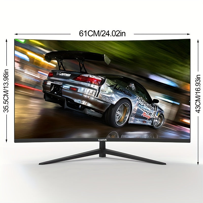 27 Inch Curved Monitor – Gaming Monitor – PC Monitor – Computerscherm – Beeldscherm – Full HD 1920x1080 – 180Hz Verversingssnelheid – Eye Care Technologie – FreeSync – VESA-compatibel
