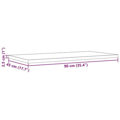 Tafelblad – Werkblad – Bureaublad – Eettafelblad – Rechthoekig – Massief Vurenhout – 90x45x2,5 cm – Set van 4