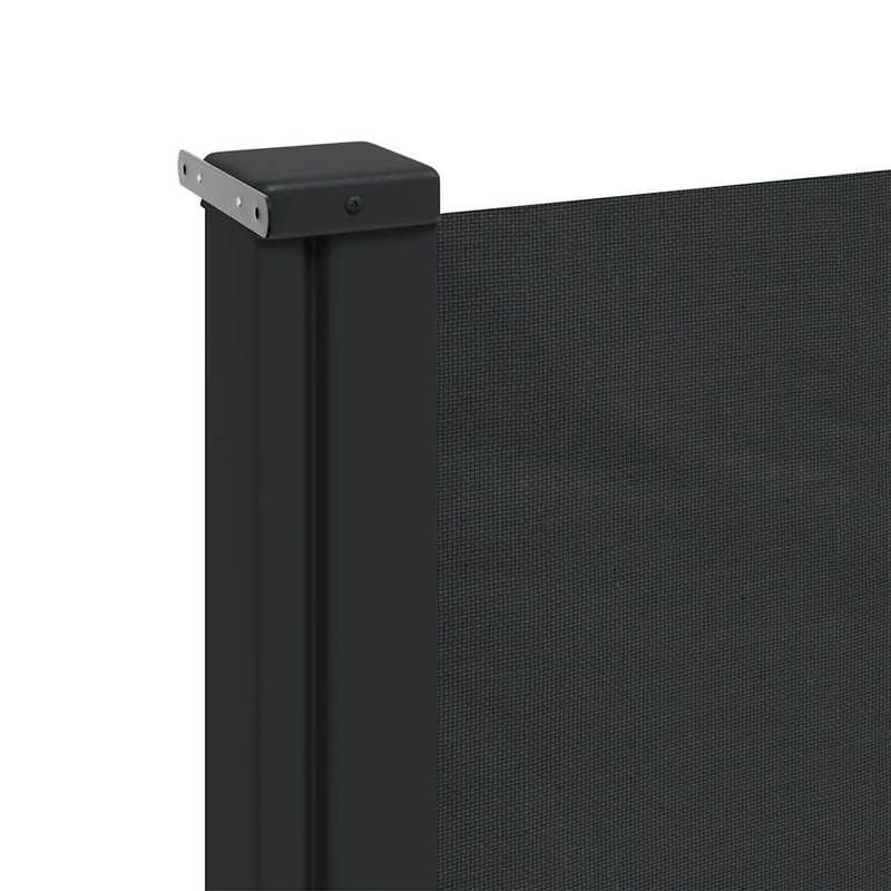Uittrekbare Windscherm – Terrasscherm – Balkonscherm – Tuinscherm – Windscherm – 200x600 Cm – Stevig Polyester Met PU-Coating – Robuust Stalen Frame - Zwart