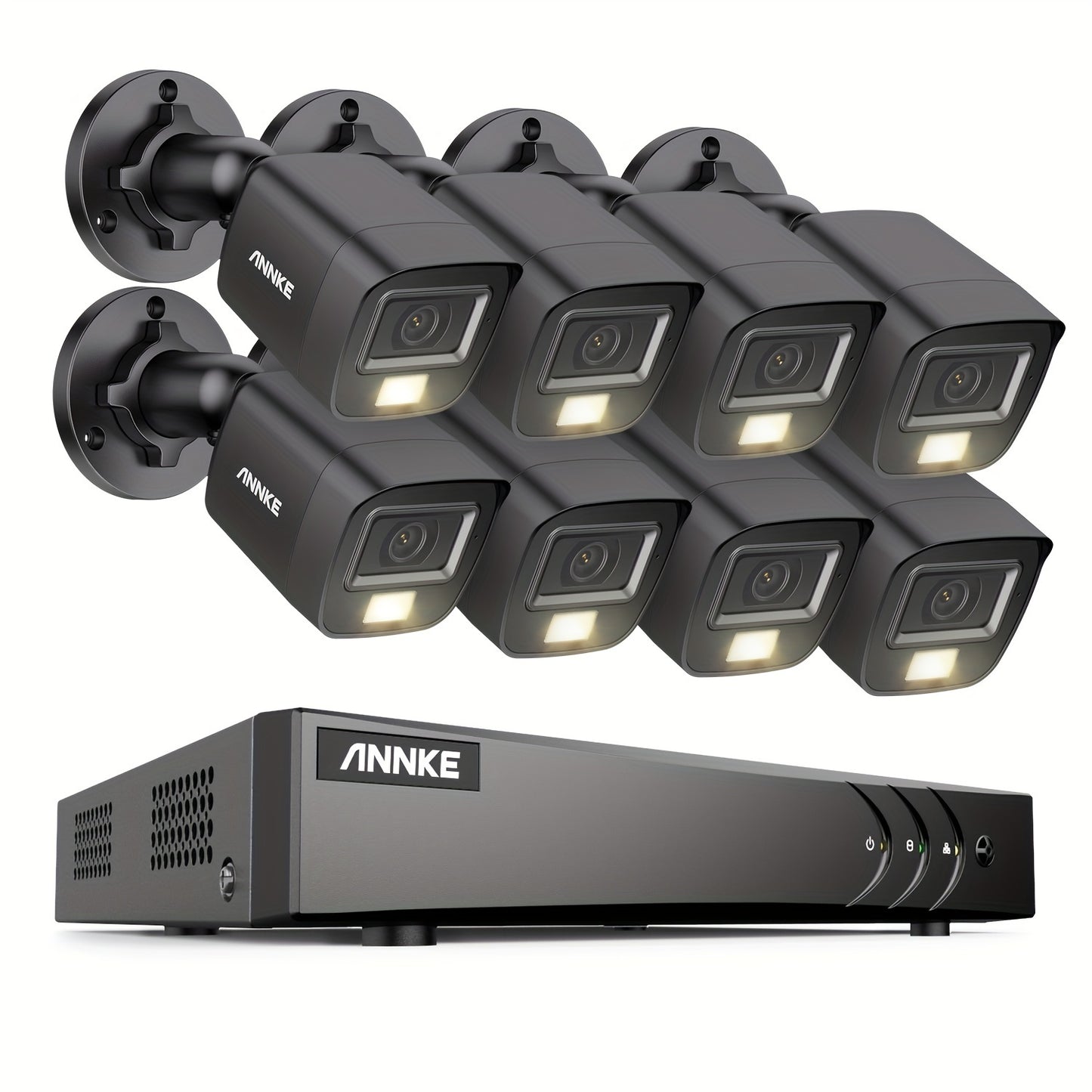 Beveiligingscamera Set – Camerabewaking – Bewakingscamera – CCTV Systeem – Draadloos Beveiligingssysteem – 8 Camera’s 3K Resolutie – Kleurennachtzicht & Personen- en Voertuigdetectie