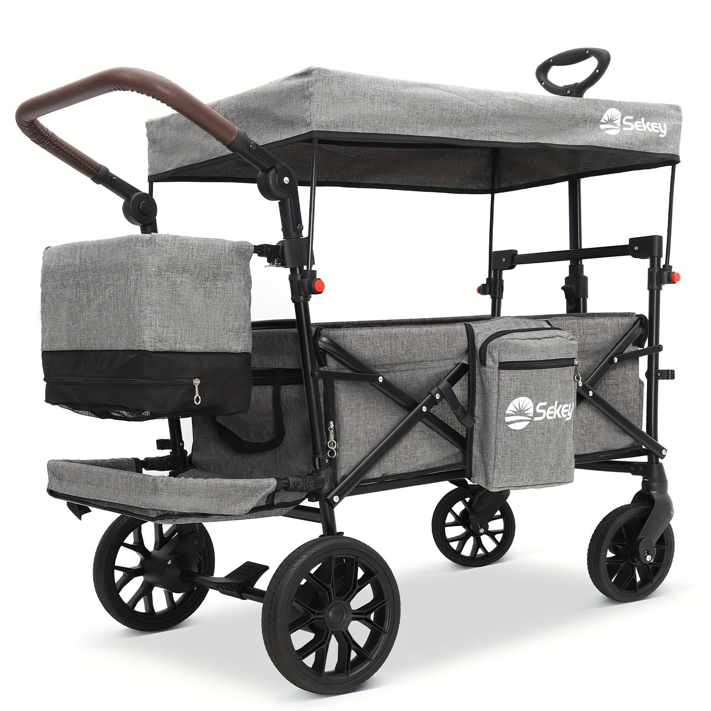Inklapbare Bolderkar – Grote Bolderwagen – Inklapbare Trolley – Vouwwagen – Tuinwagen – XXL PU-wielen – Gevoerde Comfortabele Bekleding