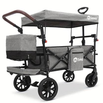 Inklapbare Bolderkar – Grote Bolderwagen – Inklapbare Trolley – Vouwwagen – Tuinwagen – XXL PU-wielen – Gevoerde Comfortabele Bekleding