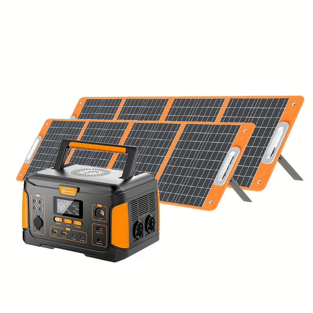 Draagbare Zonne-energiegenerator – Powerstation – Mobiele Energievoorziening – Zonnepaneel Set – Camping Generator – 1000W Vermogen – 932,4Wh Lithium Batterij