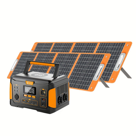 Draagbare Zonne-energiegenerator – Powerstation – Mobiele Energievoorziening – Zonnepaneel Set – Camping Generator – 1000W Vermogen – 932,4Wh Lithium Batterij