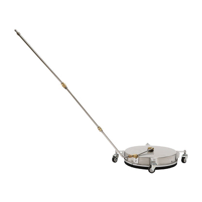Goodslinesshop 42cm Surface Cleaner, 2-in-1 Surface Cleaner, Silvery Surface Cleaner, Underframe Cleaner with 4 Wheels & 2 Replacement Nozzles, 4000 PSI Pressure Washer, Surface Cleaner [High-Quality Shop Now!], Driveway Clea