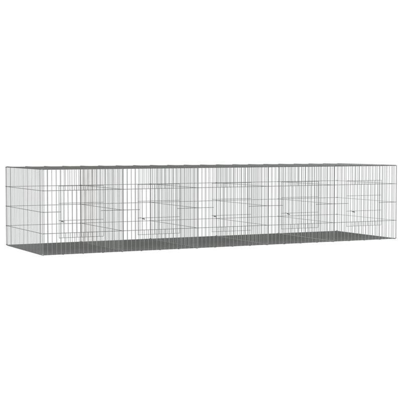 Konijnenkooi – Dierenren – Konijnenren – Hekwerk – Buitenren – 5 Panelen 273x79x54 cm – Gegalvaniseerd Ijzer – Goede Ventilatie