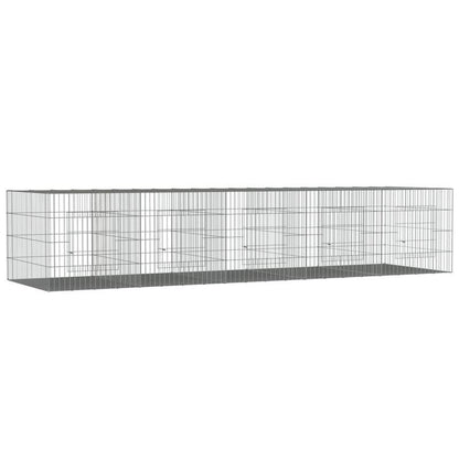 Konijnenkooi – Dierenren – Konijnenren – Hekwerk – Buitenren – 5 Panelen 273x79x54 cm – Gegalvaniseerd Ijzer – Goede Ventilatie