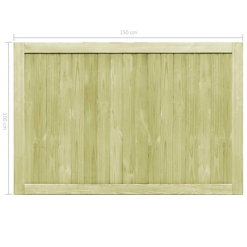 Tuinpoort – Tuintoegang – Houten Poort – Grenen Poort – Dubbele Poort – Geïmpregneerd Grenenhout – Set Van 2 – 300 x 100 cm Groot Formaat
