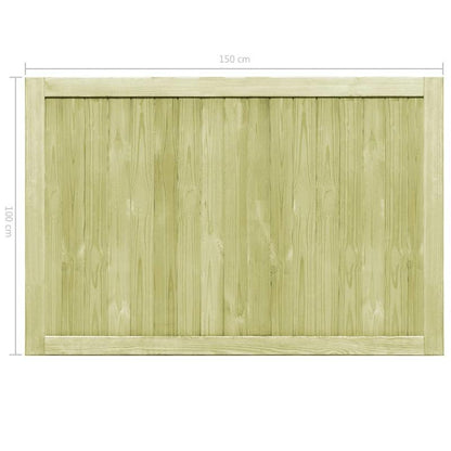 Tuinpoort – Tuintoegang – Houten Poort – Grenen Poort – Dubbele Poort – Geïmpregneerd Grenenhout – Set Van 2 – 300 x 100 cm Groot Formaat