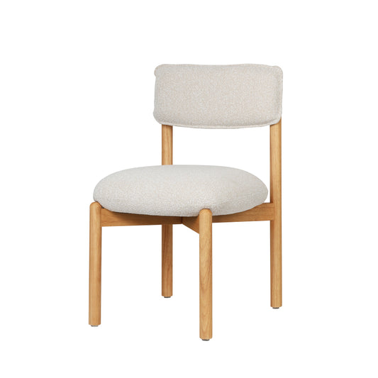 Eetkamerstoel – Stoel – Kuipstoel – Designstoel – Zitstoel – Beige – Gewatteerde Zitting – Lichtgewicht Stevig Frame