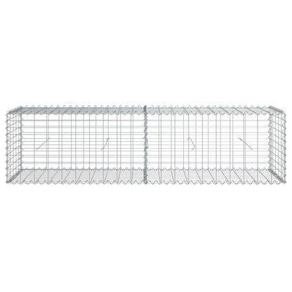 Schanskorf 200x50x50 cm Galvanized Silver Metal Garden Edging - Durable, Weather-Resistant, Ideal for Raised Beds and Landscaping, Landscaping Material|Decorative Edging|Durable Edging
