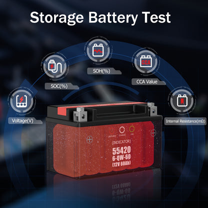 Accu Tester – Batterij Analyzer – Auto Accu Checker – Load Tester – Spanningstester – 99% Nauwkeurigheid – Geschikt Voor 12V & 24V voertuigen