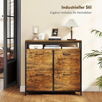 for shoe Rack, for shoe Cabinet with 4 Foldable Drawers, Entryway for shoe Rack, Cabinet with for shelves, Narrow for shoe Rack, for shoe Bench, Multi-purpose Cabinet, 103 X 34.5 X 72cm, Perfect for Shoes, Hallway, Bathroom,