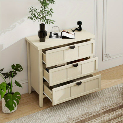 Ladekastje – 3-laden kastje – Opbergkast – Bureaukast – Zijkast – Naturel Kleur – Compact 80×40×8 cm – Duurzaam en Stijlvol Design