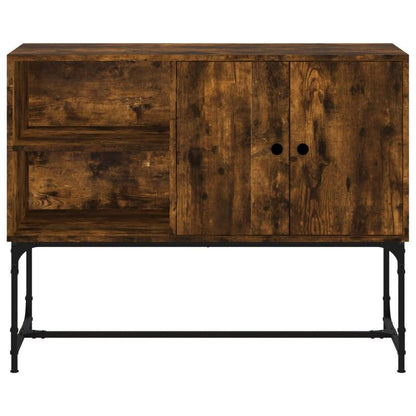 Sideboard 100x40x79.5cm bewerkt wood gerookt oakkleurig Removable storage practical