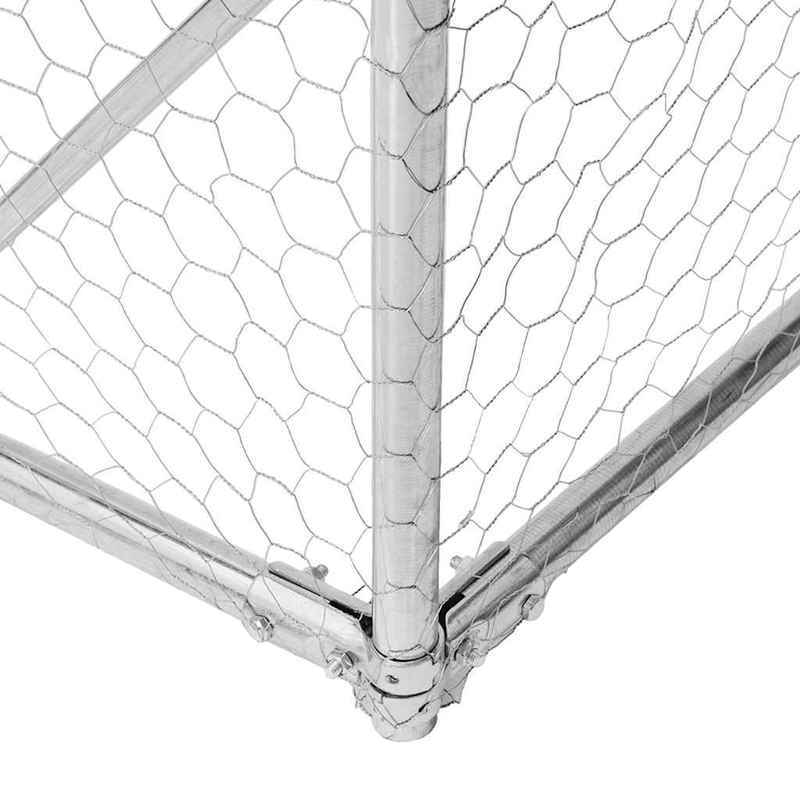 Hondenhok – Hondenhuis – Hondenkennel – Hondenhuisje – Hondenbench – Verzinkt Staal – Ruime 2x4x1m Deur