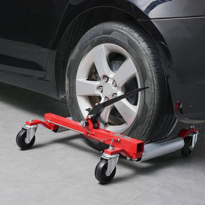 Wielroller – Wiel-dolly – Tire Dolly – Auto Tilwagen – Voertuig Verplaatser – Draagvermogen tot 680 kg – Verstelbare Rollerbreedte 39,7-71,8 cm