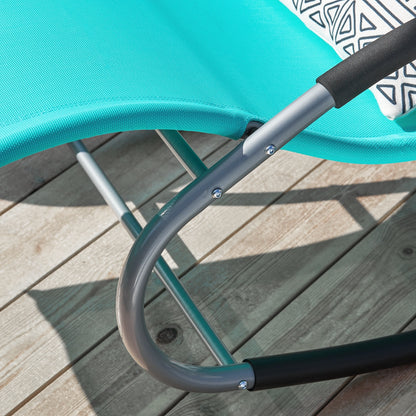 Verstelbare Tuinlounger – Verstelbare Loungestoel – Buitenstoel – Loungechair – Met Opbergzak – Met Metalen Frame – Weerbestendig Ademend Materiaal