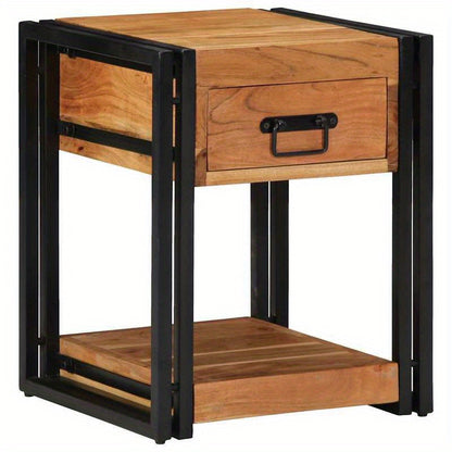 Bedside tables 2 pack 40x40x50cm Solid Acaciawood Removable, suitable for indoor use and suitable for all seasons, Home Organization, Nightstand Alternative, Modern Nightstand, Compact Furniture, Durable Hardwood, Sturdy Buil