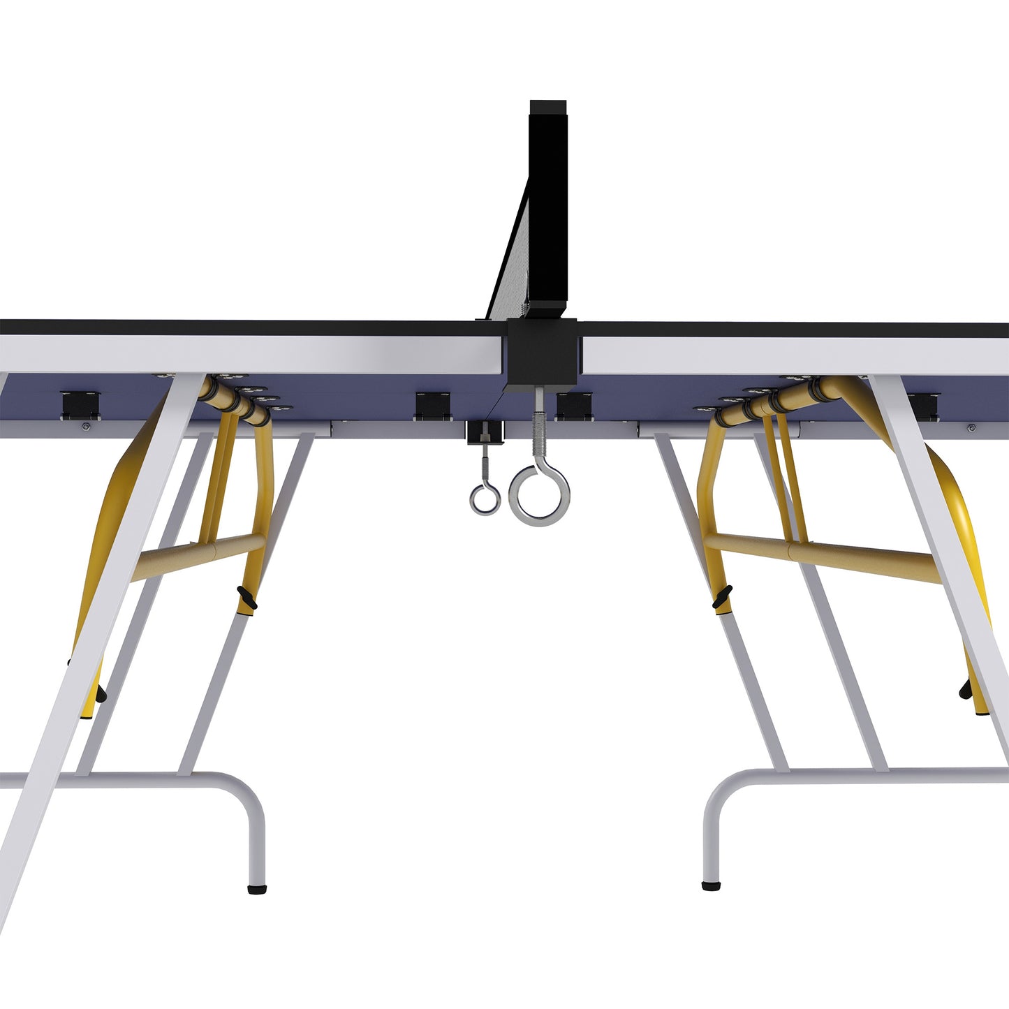 Opvouwbare Tafeltennistafel – Tafeltennistafel Binnen Buiten – Pingpongtafel – Tafeltennisset – Blauwe Tafel – Metalen Frame – Compleet Met Batjes en Net – 274x152x76 cm