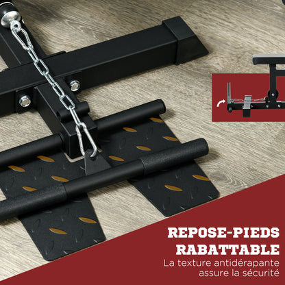 Lat Pulldown Apparaat – Katrol Systeem – Krachtstation – Fitnessstation – Home Gym – Verstelbare Zitting – Stalen Frame – Maximale Belastbaarheid 110 kg