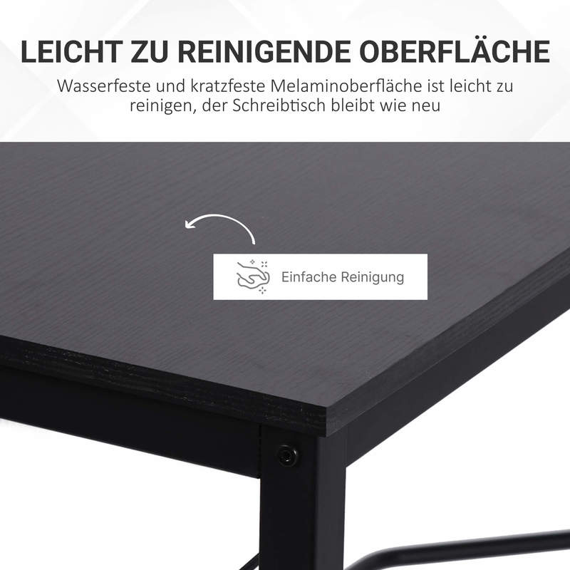 Modern L-Shaped Corner Computer Desk with Storage Shelf - Heavy-Duty MDF & Steel Construction, Space-Saving Home Office Desk with Spacious Work Surface, Black Finish, 150x150x76cm (59"x59") - Ideal for Dual Monitor Setup, Stu