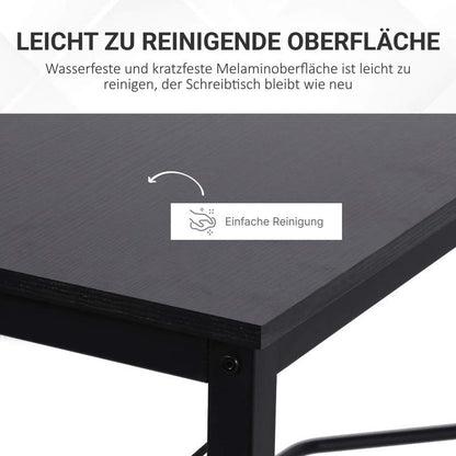 Modern L-Shaped Corner Computer Desk with Storage Shelf - Heavy-Duty MDF & Steel Construction, Space-Saving Home Office Desk with Spacious Work Surface, Black Finish, 150x150x76cm (59"x59") - Ideal for Dual Monitor Setup, Stu