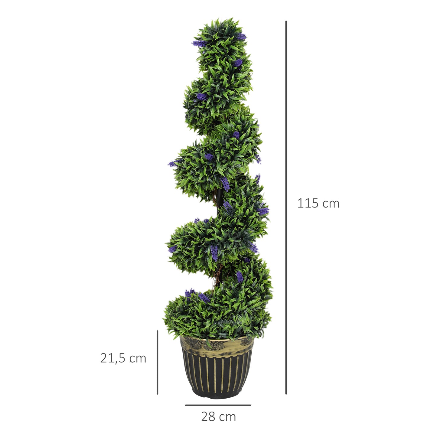 Kunstplant – Kunstbloem – Decoratieplant – Kunstboom – Kunstplantenset – Onderhoudsvrij – 115 cm Hoog