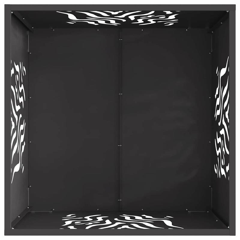 Vuurschaal – Vuurkorf – Tuinhaard – Terrasverwarmer – Buitenhaard – Zwart Staal – 60x60x40 cm – Inclusief Aansteker en Vonkontsteker