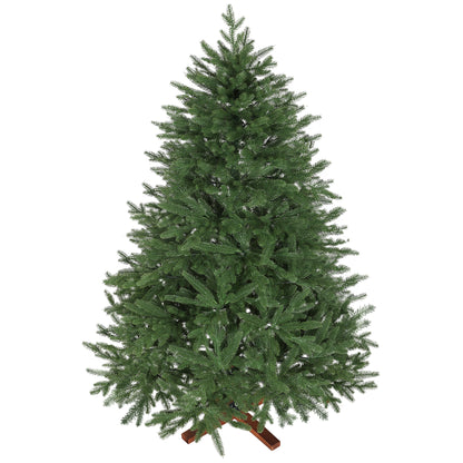 Kunstkerstboom – Nepkerstboom – Valse Kerstboom – Sfeervolle Boom – Kerstdecoratie – Realistische Takken – Inklapbare Takken – Houten Standaard