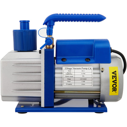 Vacuümkamer – Vacuümpomp – Ontgassingskamer – Vacuümset – Vacuümmachine – 5 Gallon RVS Kamer – Krachtige 5 CFM 1/3 PK Pomp