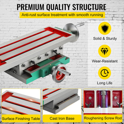 Freesmachine Tafel – Freestafel – Boortafel – Werktafel – Positioneertafel – Gietijzeren Frame – Precisiemechanisme 30 kg