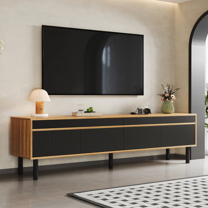 TV-kast – TV-meubel – TV-dressoir – Mediameubel – Driekleurenkast – Natuurlijk Hout – 170 cm Breed – Duurzame Houtnerf Afwerking